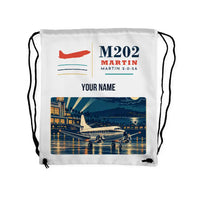 Thumbnail for Martin 2-0-2A - Drawstring Bag - Classic + Name - White