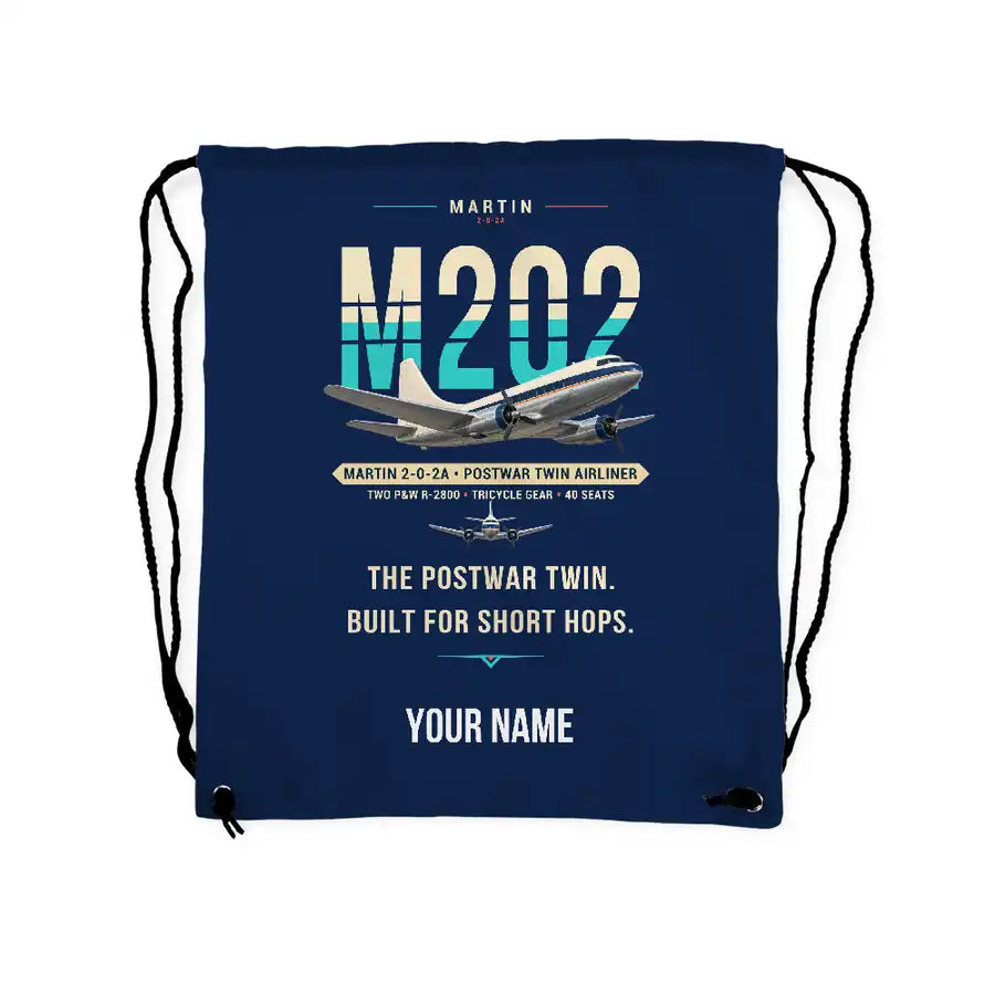Martin 2-0-2A - Drawstring Bag - Original + Name - Dark Blue