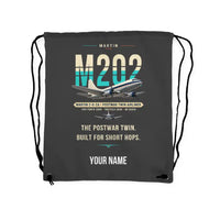 Thumbnail for Martin 2-0-2A - Drawstring Bag - Original + Name - Gray
