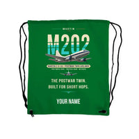 Thumbnail for Martin 2-0-2A - Drawstring Bag - Original + Name - Green