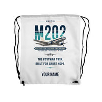 Thumbnail for Martin 2-0-2A - Drawstring Bag - Original + Name - White