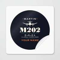 Thumbnail for Martin 2-0-2A - Heritage + Name - Circle Sticker - Peel