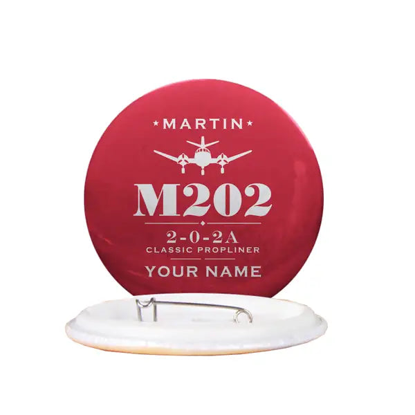 Martin 2-0-2A - Heritage + Name - Pin - Red