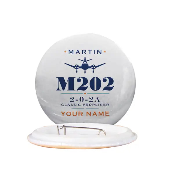 Martin 2-0-2A - Heritage + Name - Pin - White