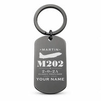 Thumbnail for Martin 2-0-2A - Key Chain - Heritage + Name - Black