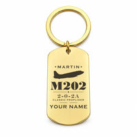 Thumbnail for Martin 2-0-2A - Key Chain - Heritage + Name - Gold