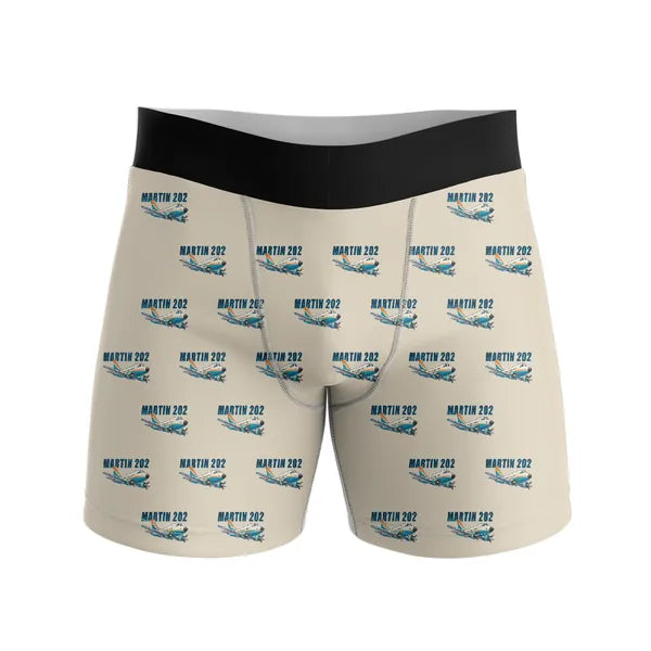 Martin 2-0-2A - Men Boxers - Cartoon Pattern - Beige