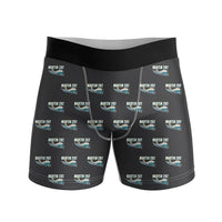 Thumbnail for Martin 2-0-2A - Men Boxers - Cartoon Pattern - Black