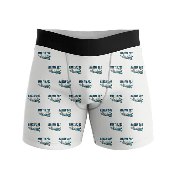 Martin 2-0-2A - Men Boxers - Cartoon Pattern - White