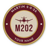 Thumbnail for Martin 2-0-2A Patches - Circle + Name - Burgundy Cream