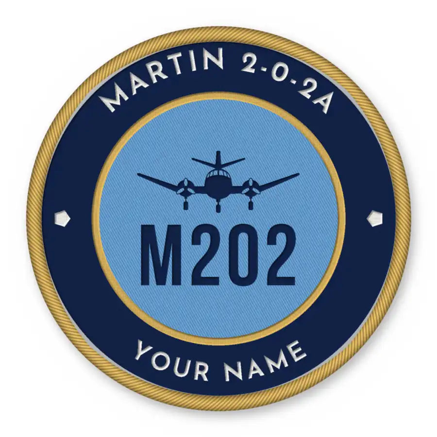 Martin 2-0-2A Patches - Circle + Name - Navy Sky