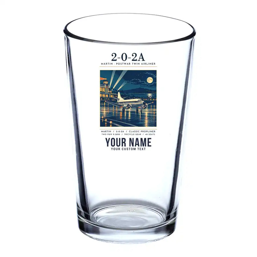Martin 2-0-2A - Poster + Name - Beer & Water Glass
