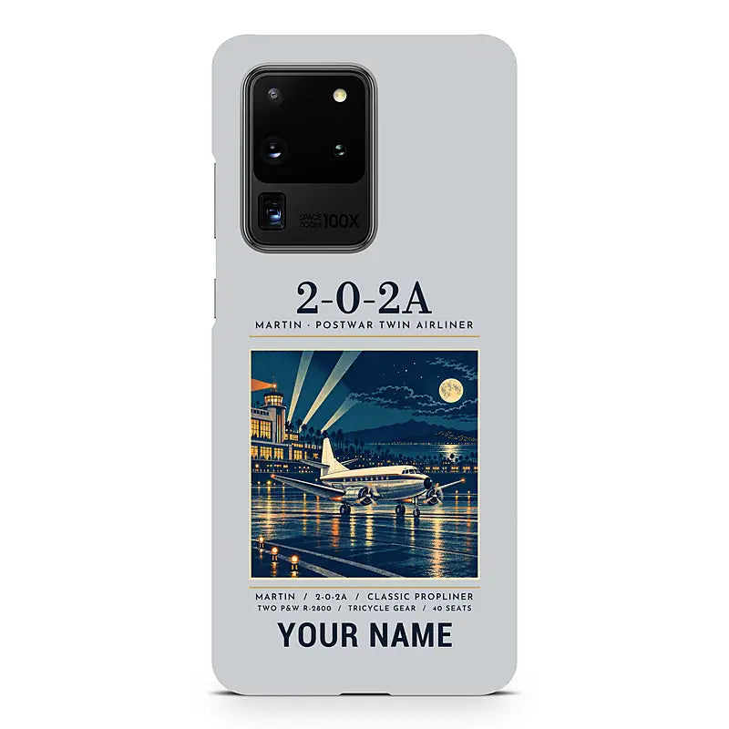 Martin 2-0-2A - Poster + Name - Samsung Case - Light Gray