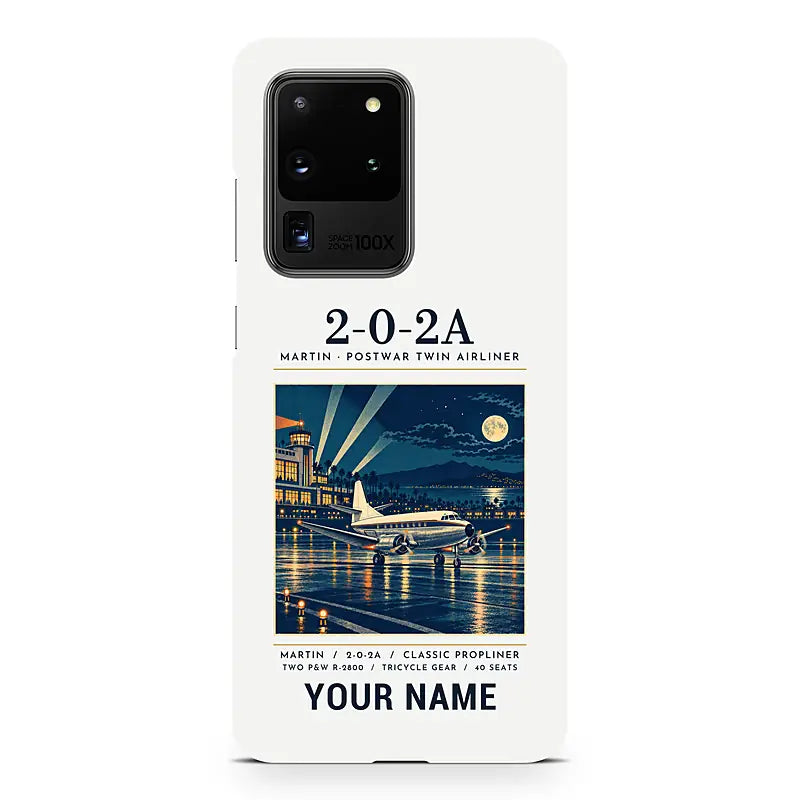 Martin 2-0-2A - Poster + Name - Samsung Case - White