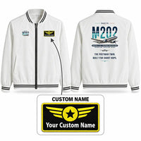 Thumbnail for Martin 2-0-2A Stylish Jackets - Baseball Collar - Original + Name - White
