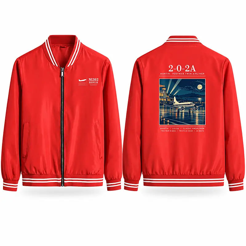 Martin 2-0-2A Stylish Jackets - Baseball Collar - Poster - Red