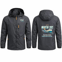 Thumbnail for Martin 2-0-2A Stylish Jackets - Hooded Windbreaker - Cartoon - Charcoal