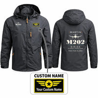 Thumbnail for Martin 2-0-2A Stylish Jackets - Hooded Windbreaker - Heritage + Name - Charcoal
