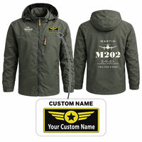 Thumbnail for Martin 2-0-2A Stylish Jackets - Hooded Windbreaker - Heritage + Name - Olive Green