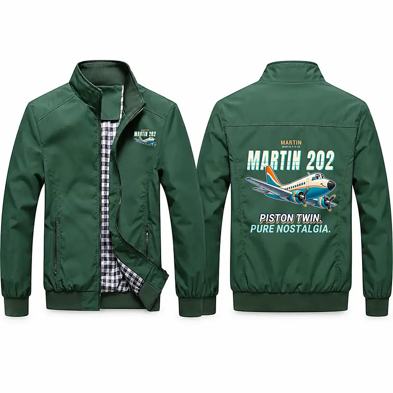 Martin 2-0-2A Stylish Jackets - Stand Collar - Cartoon - Green