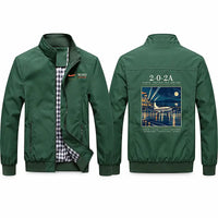 Thumbnail for Martin 2-0-2A Stylish Jackets - Stand Collar - Poster - Green
