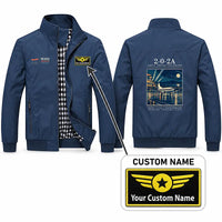 Thumbnail for Martin 2-0-2A Stylish Jackets - Stand Collar - Poster + Name - Navy Blue