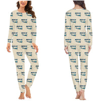 Thumbnail for Martin 2-0-2A - Women Pajamas - Cartoon Pattern - Beige