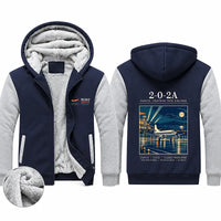 Thumbnail for Martin 2-0-2A Zipped Sweatshirts - Poster - Navy & Gray