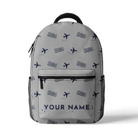 Thumbnail for Martin 4-0-4 - 3D Backpack - 3D Pattern + Name - Light Gray