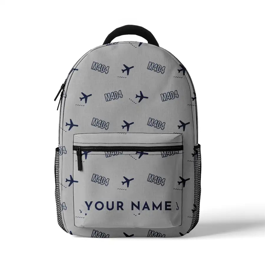 Martin 4-0-4 - 3D Backpack - 3D Pattern + Name - Light Gray