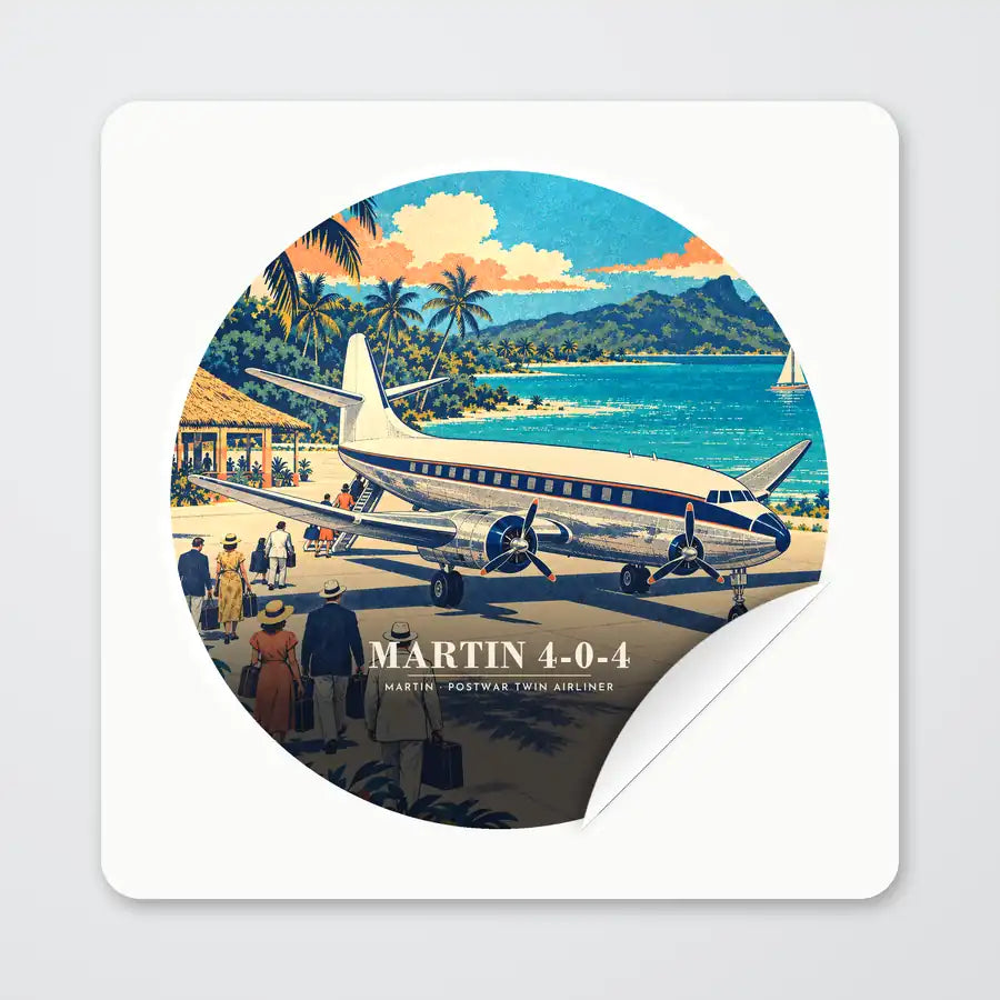 Martin 4-0-4 - 3D - Circle Sticker - Peel