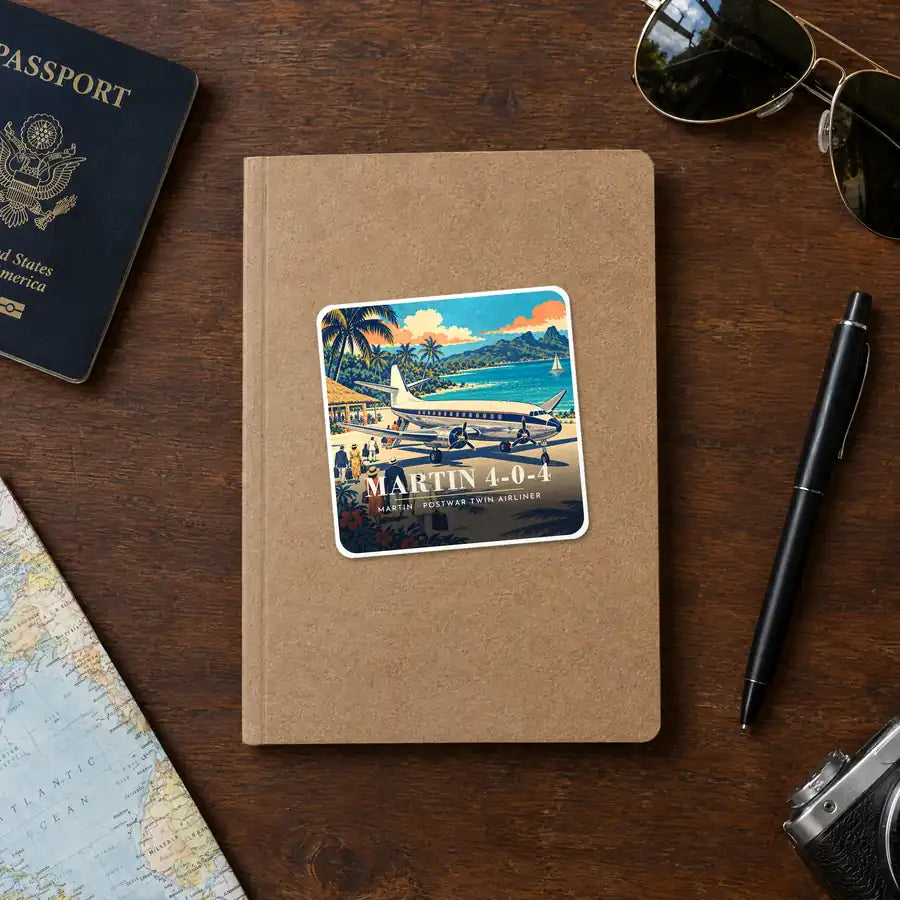 Martin 4-0-4 - 3D - Square Sticker - Notebook