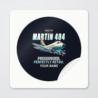 Thumbnail for Martin 4-0-4 - Cartoon + Name - Circle Sticker - Peel