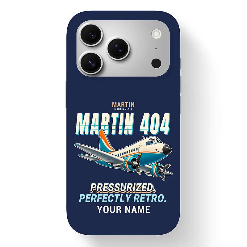 Martin 4-0-4 - Cartoon + Name - MagSafe iPhone 17 Pro - Navy Blue