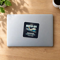 Thumbnail for Martin 4-0-4 - Cartoon + Name - Square Sticker - MacBook