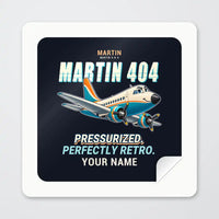 Thumbnail for Martin 4-0-4 - Cartoon + Name - Square Sticker - Peel