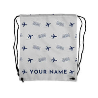 Thumbnail for Martin 4-0-4 - Drawstring Bag - 3D Pattern + Name - Light Gray