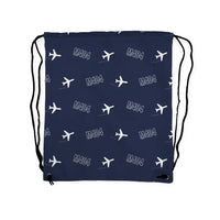 Thumbnail for Martin 4-0-4 - Drawstring Bag - 3D Pattern - Navy Blue