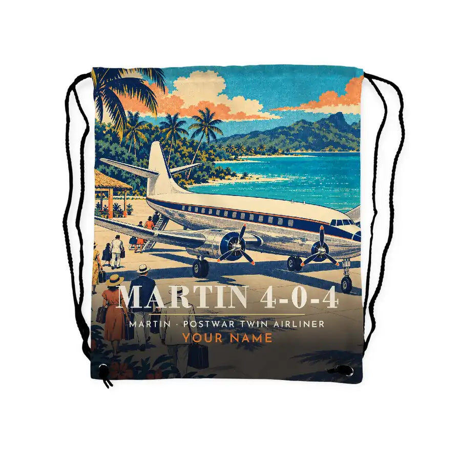 Martin 4-0-4 - Drawstring Bag - 3D Scene + Name