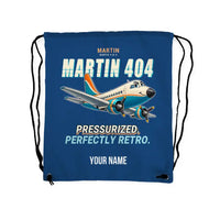 Thumbnail for Martin 4-0-4 - Drawstring Bag - Cartoon + Name - Blue