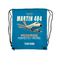 Thumbnail for Martin 4-0-4 - Drawstring Bag - Cartoon + Name - Light Blue