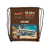 Thumbnail for Martin 4-0-4 - Drawstring Bag - Classic + Name - Brown