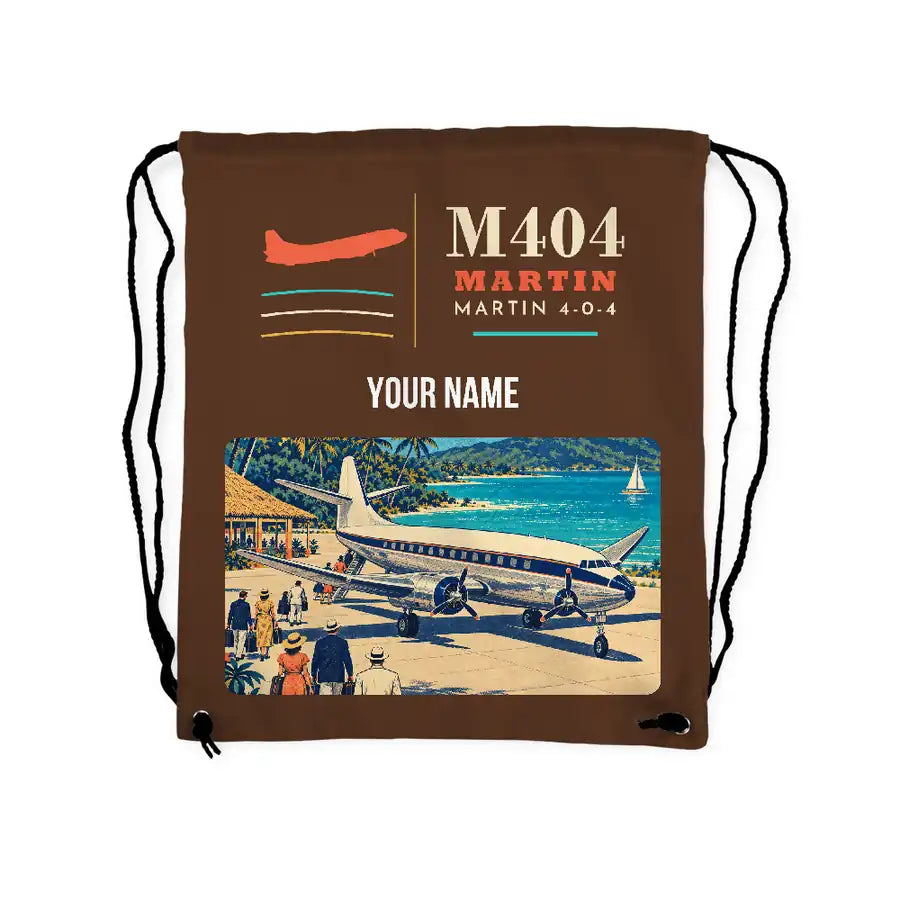 Martin 4-0-4 - Drawstring Bag - Classic + Name - Brown