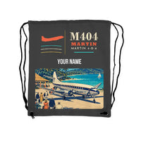 Thumbnail for Martin 4-0-4 - Drawstring Bag - Classic + Name - Gray