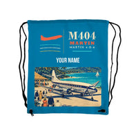 Thumbnail for Martin 4-0-4 - Drawstring Bag - Classic + Name - Light Blue