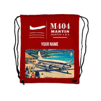 Thumbnail for Martin 4-0-4 - Drawstring Bag - Classic + Name - Red