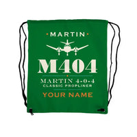 Thumbnail for Martin 4-0-4 - Drawstring Bag - Heritage + Name - Green