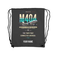 Thumbnail for Martin 4-0-4 - Drawstring Bag - Original + Name - Gray