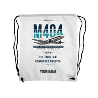 Thumbnail for Martin 4-0-4 - Drawstring Bag - Original + Name - White