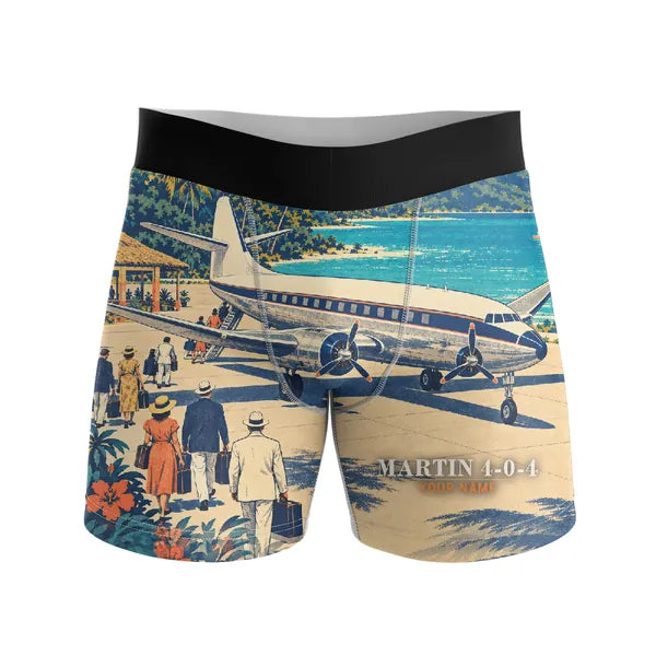 Martin 4-0-4 - Men Boxers - 3D + Name - Full Print